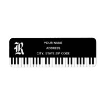 Piano Keys Retouradreslabel