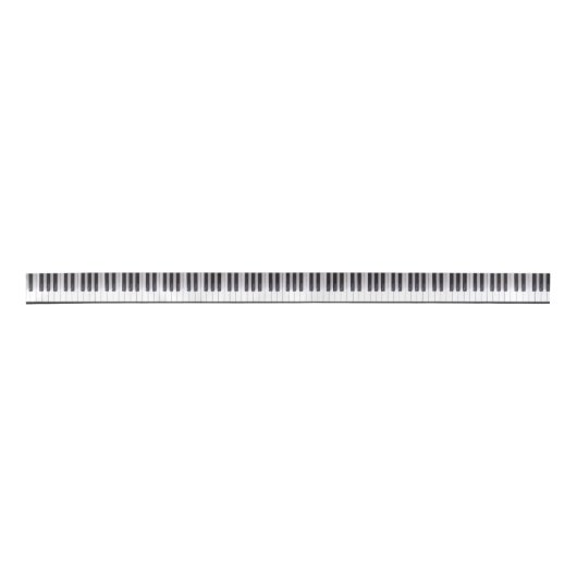 Piano Keys Ribbon Satijnen Lint (Voorkant)