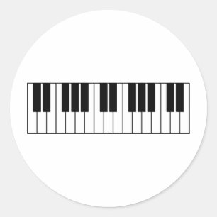 Piano Keys Ronde Sticker