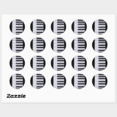 Piano Keys Ronde Sticker (Vel)
