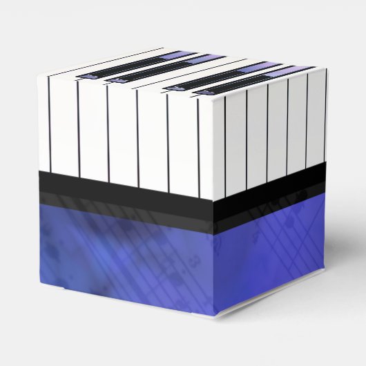 Piano Keys Sheet Music Modern Twist Bedankdoosjes (Achterkant)