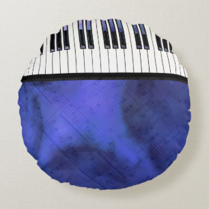Piano Keys Sheet Music Modern Twist Rond Kussen