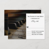 Piano Keys Sheet Music Weddenschap RSVP-kaarten RSVP Kaartje (Voorkant / Achterkant)