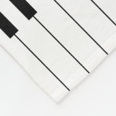 Piano Keys Sky Blauw en zwart Zebra Print Fleece Deken (Hoek)