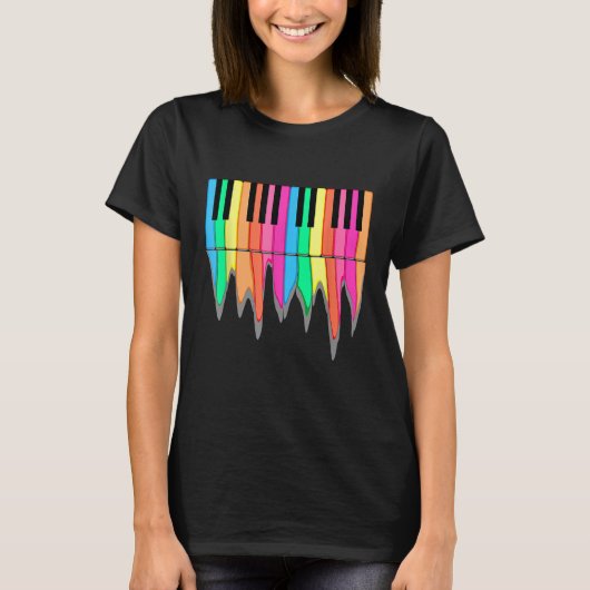 Piano Keys Smelten T-shirt (Voorkant)