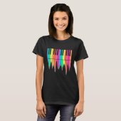 Piano Keys Smelten T-shirt (Voorkant volledig)