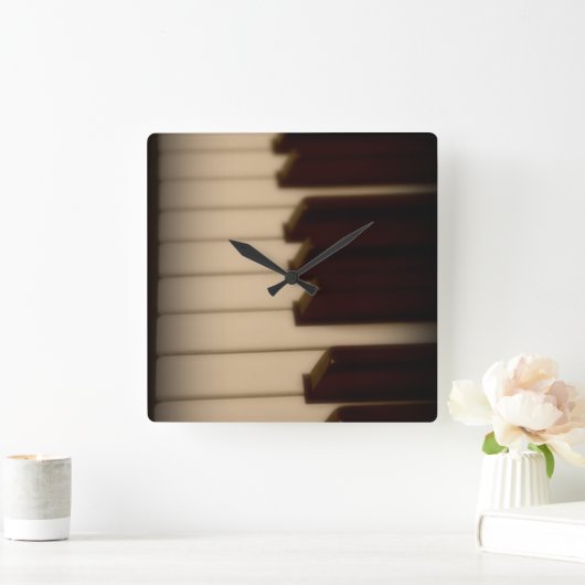 Piano Keys Square Clock Vierkante Klok (Huis)