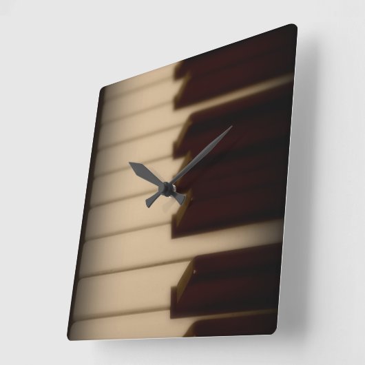 Piano Keys Square Clock Vierkante Klok (Hoek)