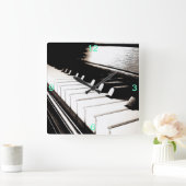 Piano Keys Square Wall Vierkante Klok (Huis)