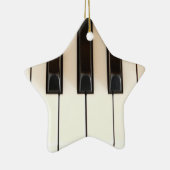 Piano Keys Star Keramisch Ornament (Rechts)