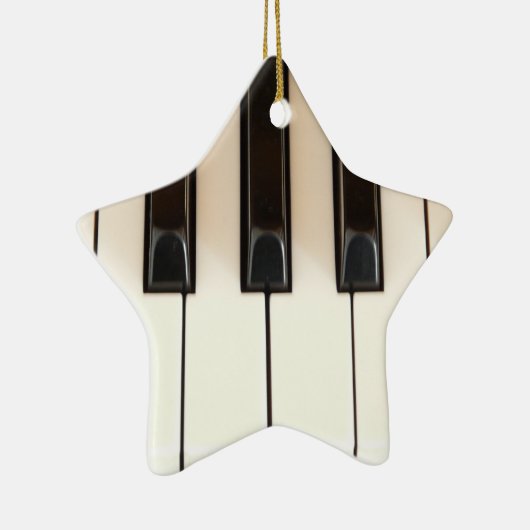 Piano Keys Star Keramisch Ornament (Rechts)