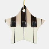 Piano Keys Star Keramisch Ornament (Voorkant)