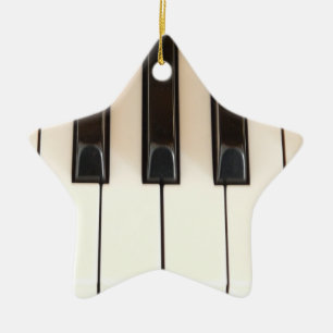 Piano Keys Star Keramisch Ornament