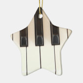 Piano Keys Star Keramisch Ornament (Links)
