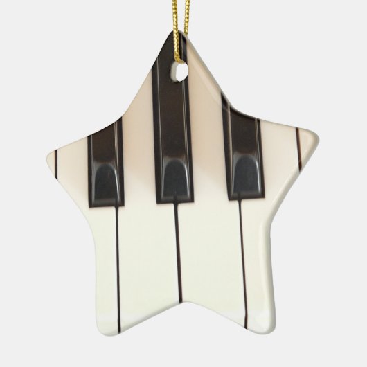 Piano Keys Star Keramisch Ornament (Links)