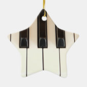 Piano Keys Star Keramisch Ornament (Achterkant)