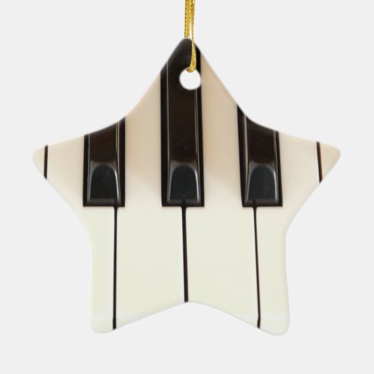 Piano Keys Star Keramisch Ornament (Achterkant)