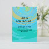 PIANO KEYS & STARS Bar Bat Mitzvah Reception Kaart (Staand voorkant)