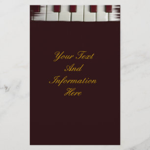 Piano Keys Stationery Briefpapier
