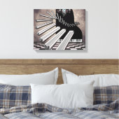 Piano Keys Surrealistische Muziek Fantasy Canvas Afdruk (Insitu (Slaapkamer))