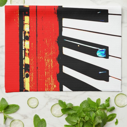 Piano Keys Tea Towel Theedoek (Gevouwen)