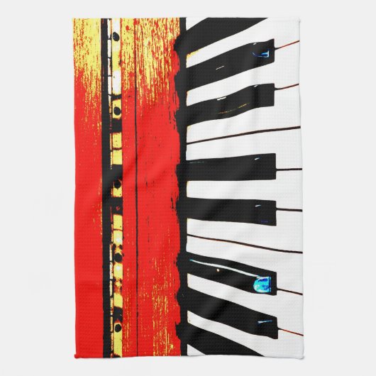 Piano Keys Tea Towel Theedoek (Verticaal)