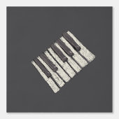 Piano Keys Tekening Behang (Voorkant)