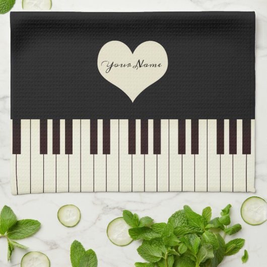 Piano Keys Theedoek (Gevouwen)