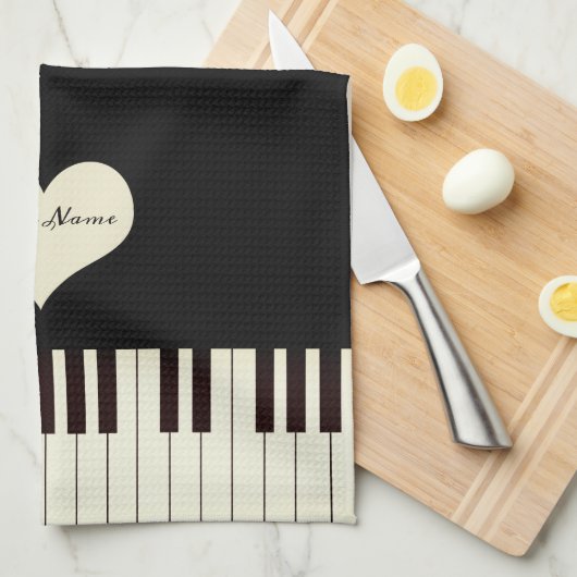 Piano Keys Theedoek (Quarter Fold)