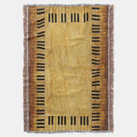 Piano Keys Throw Blanket Deken (Voorkant Verticaal)