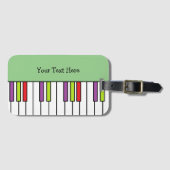 Piano Keys Toetsenbord Kleurrijke Muziek Thema Cus Bagagelabel (Voorkant (horizontaal))