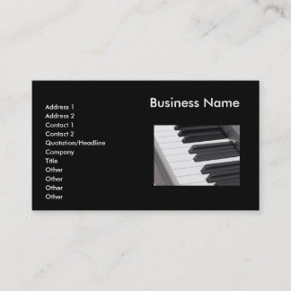Piano Keys-toetsenbordVisitekaartje Visitekaartje