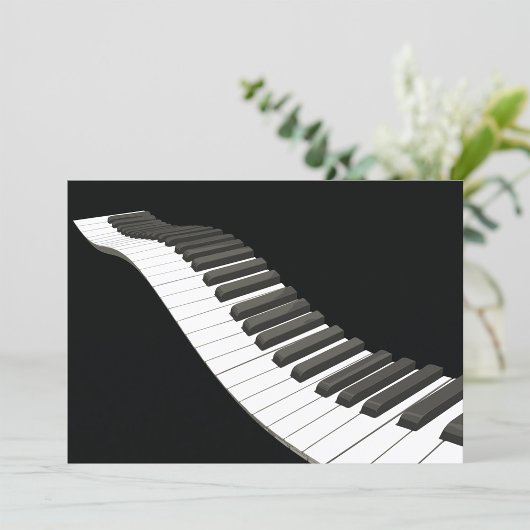 Piano Keys-uitnodigingen Kaart