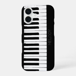 Piano Keys | Vertical | Customizable iPhone 16 Hoesje