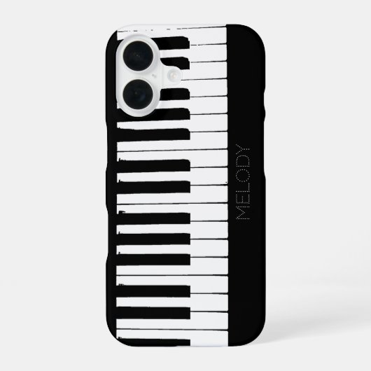 Piano Keys | Vertical | Customizable iPhone 16 Hoesje (Achterkant)