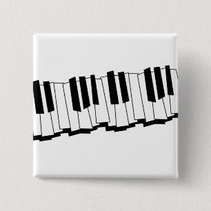 Piano Keys Vierkante Button 5,1 Cm