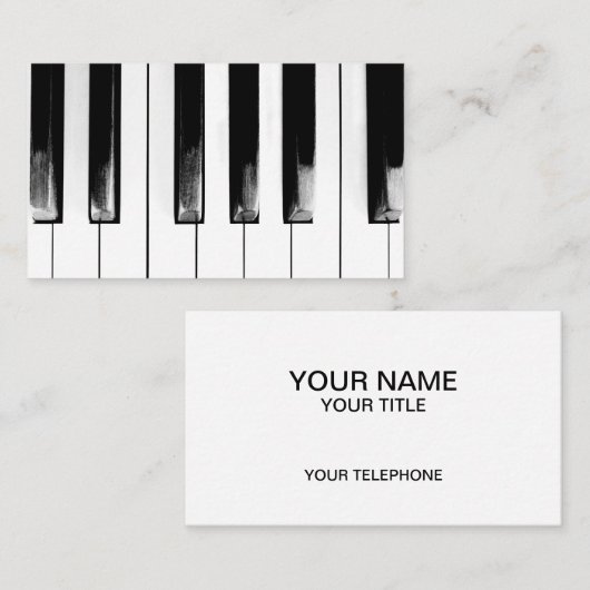 Piano Keys Visitekaartje (Voorkant / Achterkant)