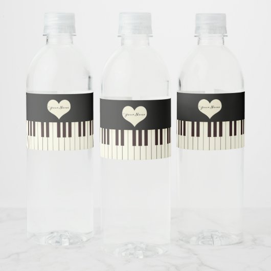 Piano Keys Votive Candle Waterfles Etiket (Flessen)