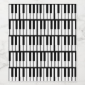 Piano Keys Wijn Etiket (Enkel label)