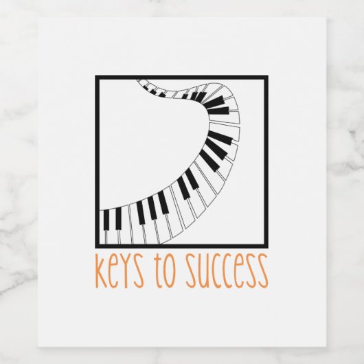 Piano Keys Wijn Etiket (Enkel label)