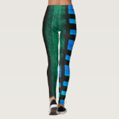PIANO Keys Zwart-Blauw Leggings (Achterkant)