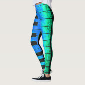 PIANO Keys Zwart-Blauw Leggings (Links)