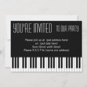 Piano Keys zwart wit Kaart (Voorkant)