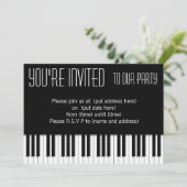 Piano Keys zwart wit Kaart (Staand voorkant)