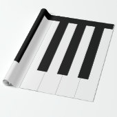 Piano Keys Zwart-wit Keyboard Muziek Lover's Cadeaupapier (Uitgerold)