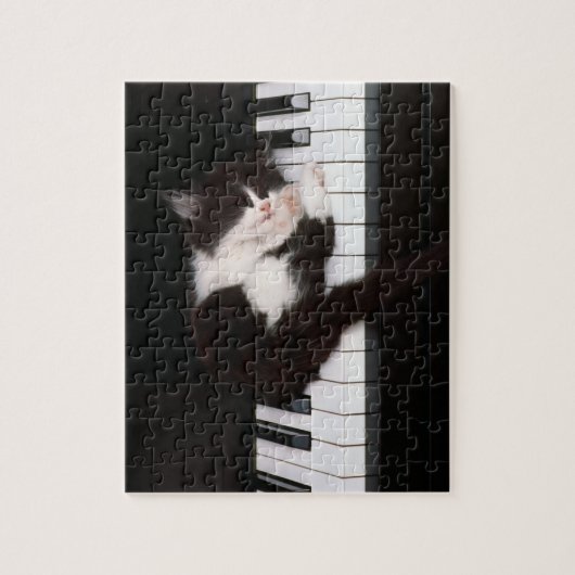Piano Kitten Puzzle Legpuzzel (Verticaal)