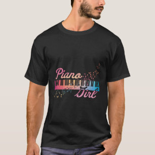 Piano Kleurrijke Toetsenbord Muzieknoten T-shirt