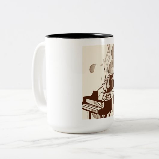 Piano koffie mok (Voorkant links)