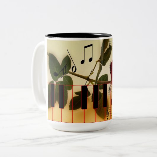 Piano koffie mok (Voorkant links)
