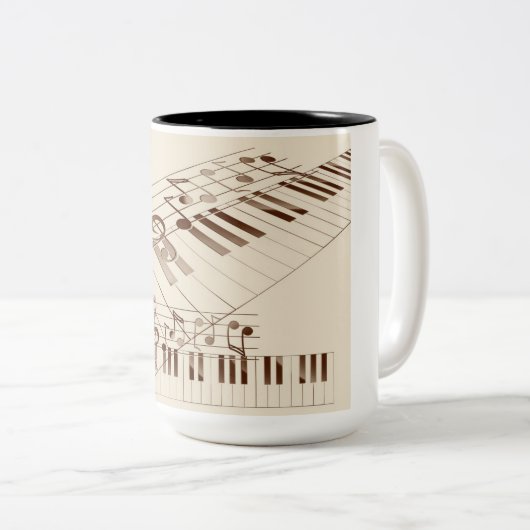 Piano koffie mok (Voorkant rechts)